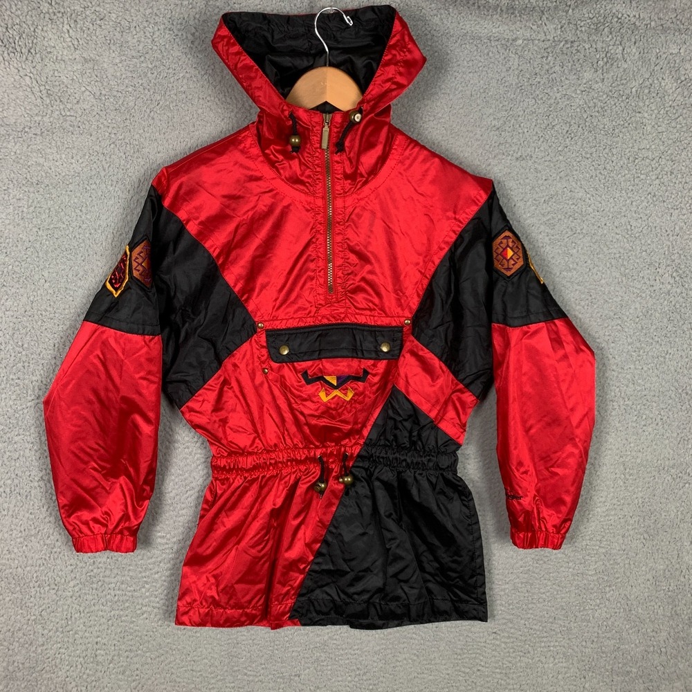 Vintage Snuggler Kaelin Ski Jacket Womens 4 Red Southwestern Retro 80s 90s VTG